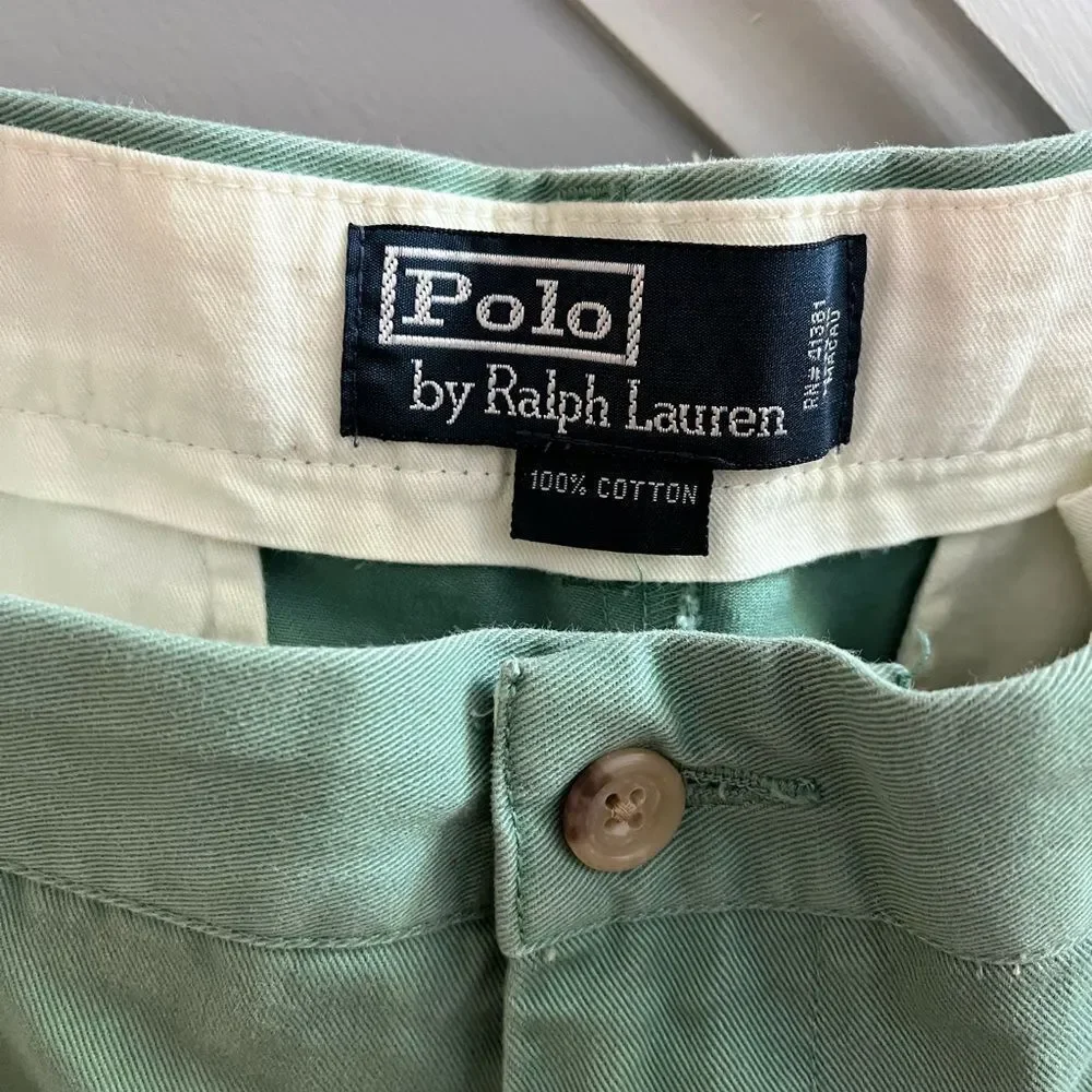 Polo Ralph Lauren Light Green Classic Chino Pants sz 35/30 EUC